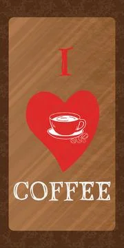 I love coffee Stock Illustration