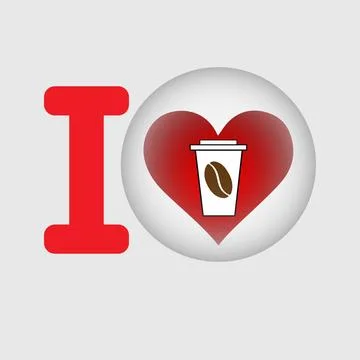 I love coffee Stock Illustration