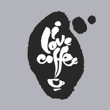I Love Coffee in a Speech Bubble Stock Illustration