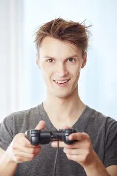 I love computer games Stock Photos