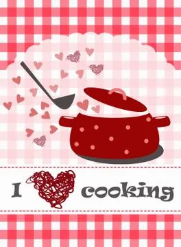 I love cooking concept Stock Illustration