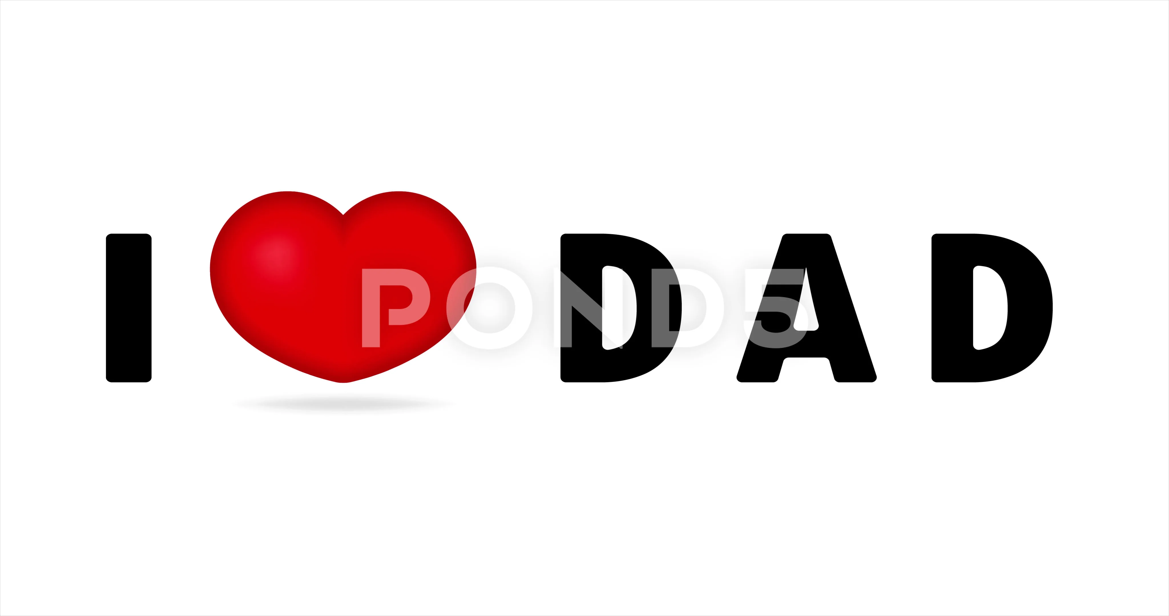 I love dad banner. 4k video. Happy fathers day. Animated greeting card.