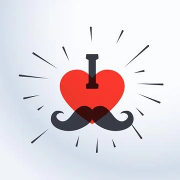 I love dad creative poster Stock Illustration