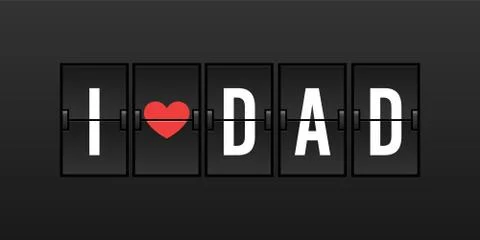 I Love Dad Illustrazione stock