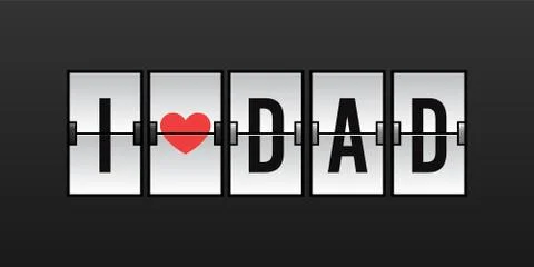 I Love Dad Illustrazione stock