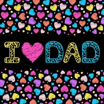 I love dad. Stock Illustration
