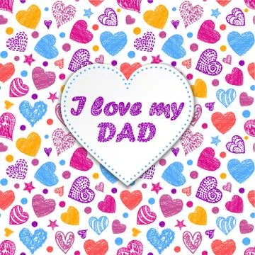 I love dad. Stock Illustration