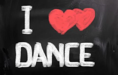 I love dance concept 스톡 일러스트