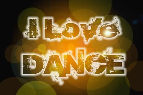 I love dance concept 스톡 일러스트