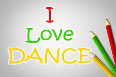 I love dance concept 스톡 일러스트