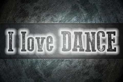 I love dance concept Stock Illustration
