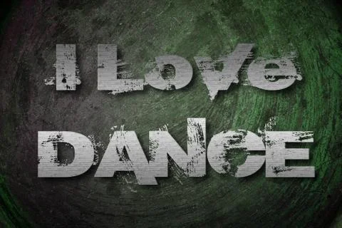 I love dance concept Illustrazione stock