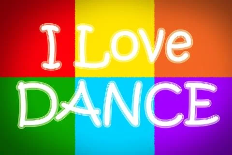 I love dance concept 스톡 일러스트