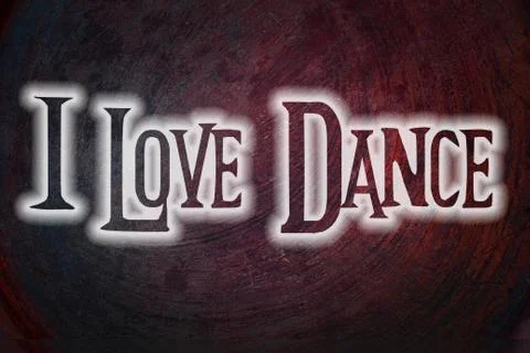 I love dance concept Stock Illustration