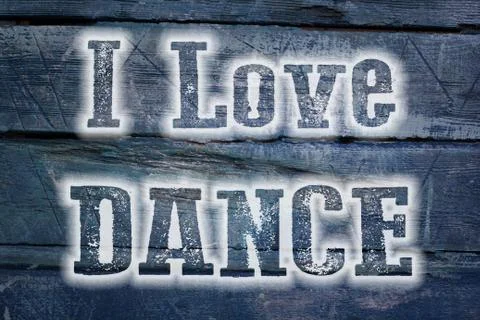 I love dance concept 스톡 일러스트