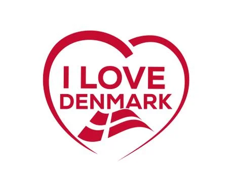 I love Denmark Stock Illustration