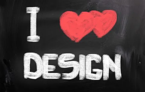 I love design concept 스톡 일러스트