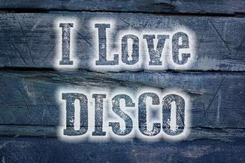 I love disco concept Stock Illustration