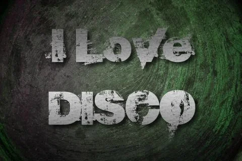 I love disco concept Stock Illustration