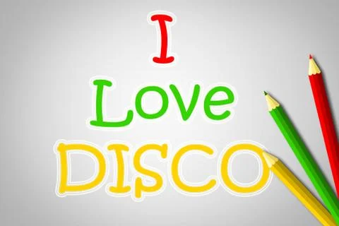 I love disco concept Stock Illustration