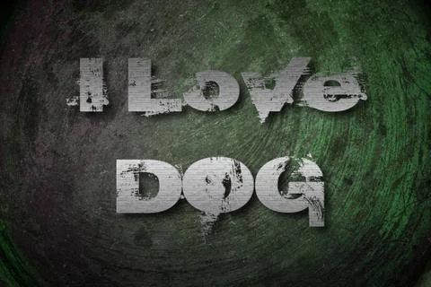 I love dog concept Stock Illustration