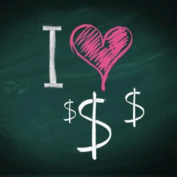 I love dollars Stock Illustration