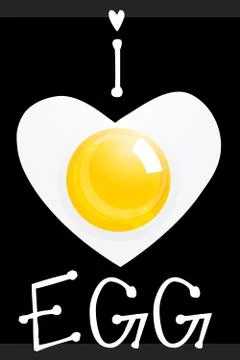 I love egg Stock Illustration