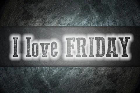 I love friday concept Stock Illustration