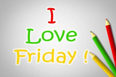 I love friday concept Stock Illustration