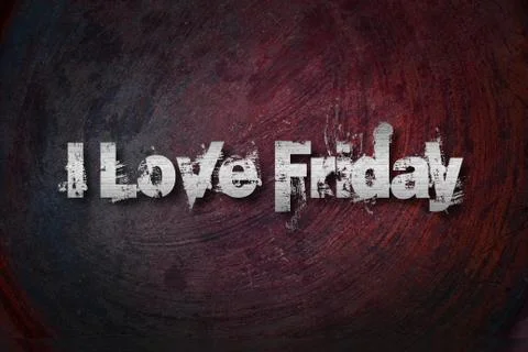I love friday concept Stock Illustration