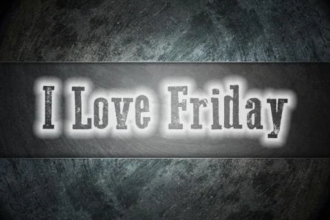 I love friday concept Stock Illustration