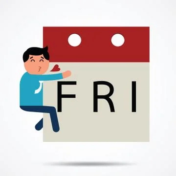 I love friday Stock Illustration