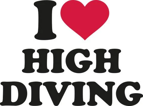 I love high diving Stock Illustration