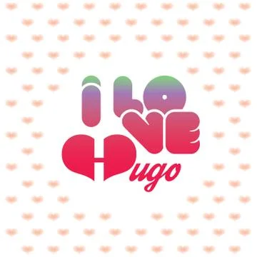 I love Hugo Stock Illustration
