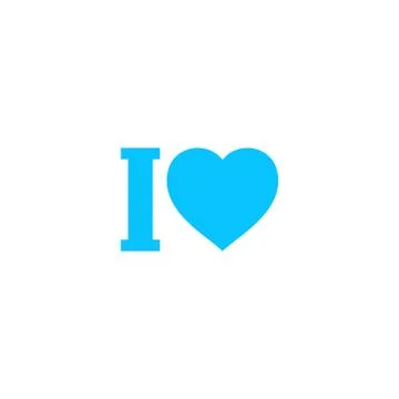 I love icon flat Stock Illustration