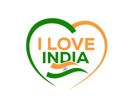 I love india Stock Illustration