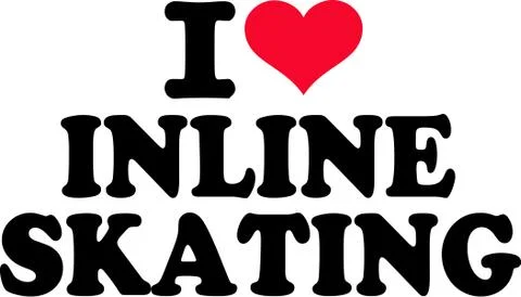I love inline skating Stock Illustration