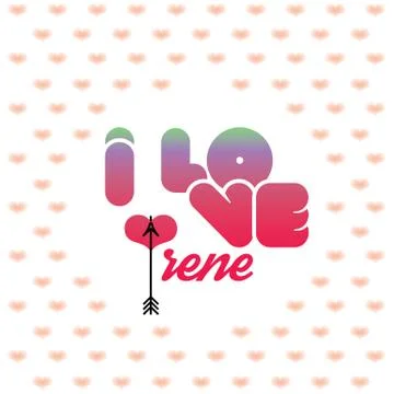 I love Irene Stock Illustration
