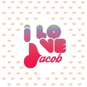 I love Jacob Stock Illustration