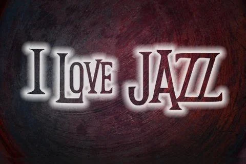 I love jazz concept Stock Illustration