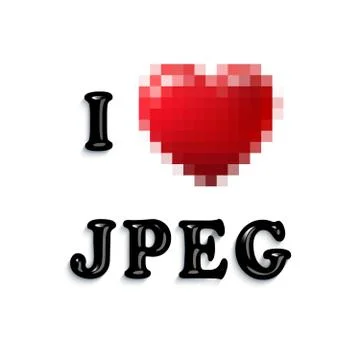 I love jpeg Stock Illustration