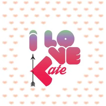 I love Kate Stock Illustration