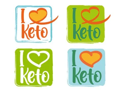 I love Keto vector logo Stock Illustration