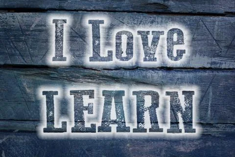 I love learn concept Stock Illustration