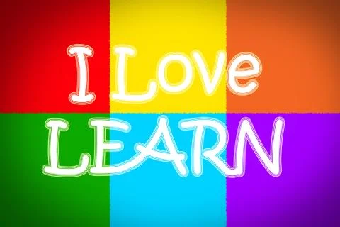I love learn concept Stock Illustration