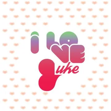 I love Luke Stock Illustration