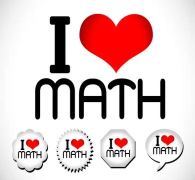 I Love Math Stock Illustration