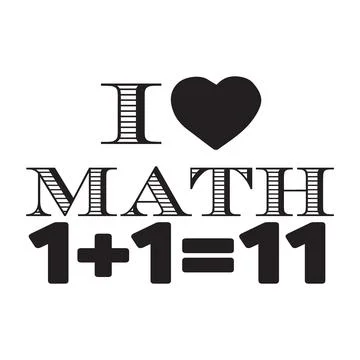 I love math typography t-shirt design, tee print, t-shirt design Stock Illustration