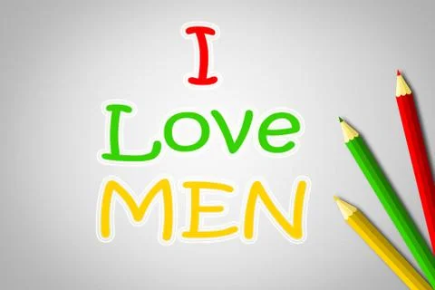 I love men concept Stock Illustration