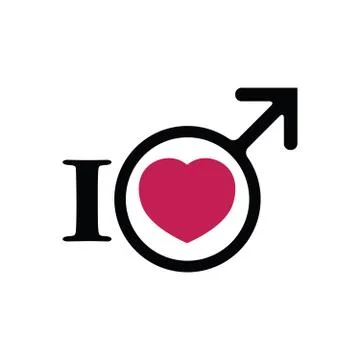 I love men Stock Illustration